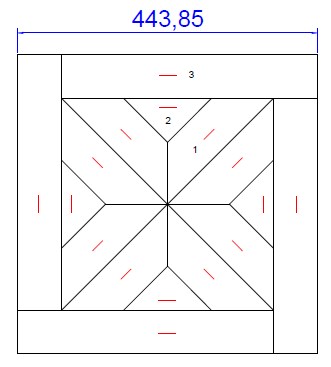 Модульный паркет LabArte инженерный Дуб Original №1-65 443*443*15/3 лак Хани