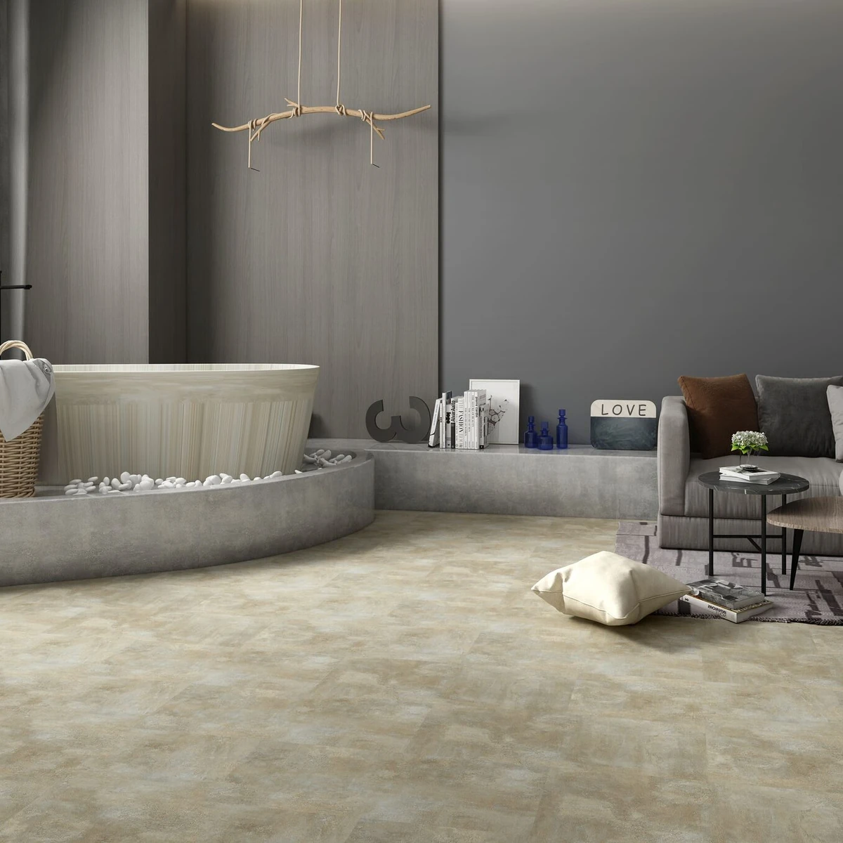 SPC ламинат ICON FLOOR MARBLE XL MLX-78 Бетон Мунк (Concrete Munk)