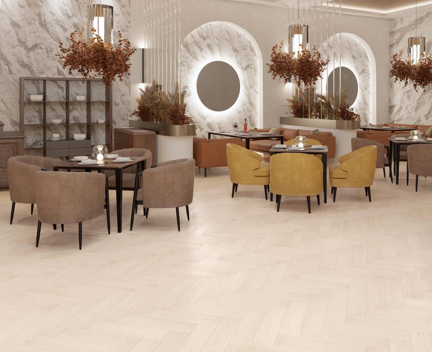 SWF каменный ламинат My Step Стоун Елка (Stone Herringbone) MS9118