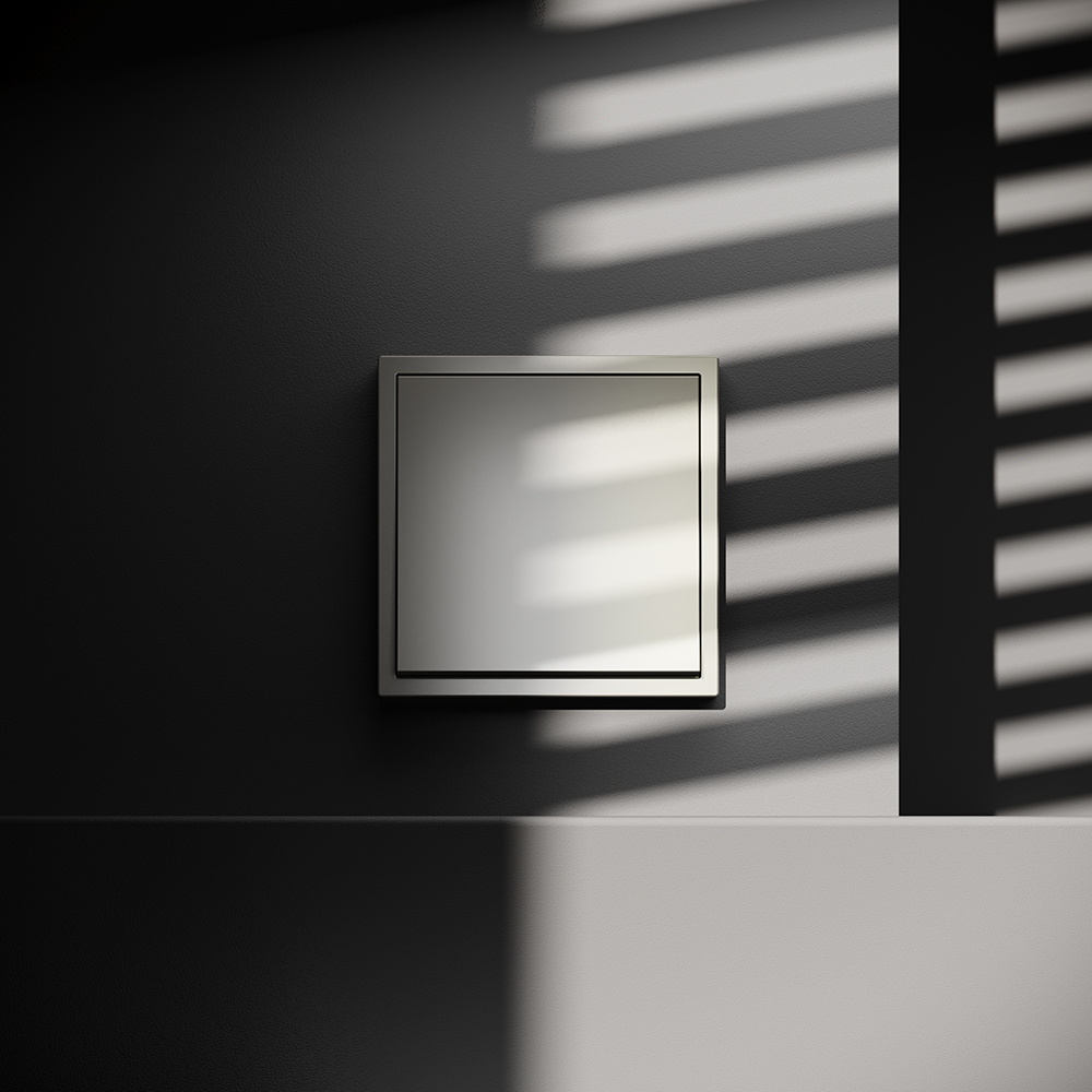 Проходной переключатель встраиваемый VOLTUM S70 одноклавишный 10А, (шелк)