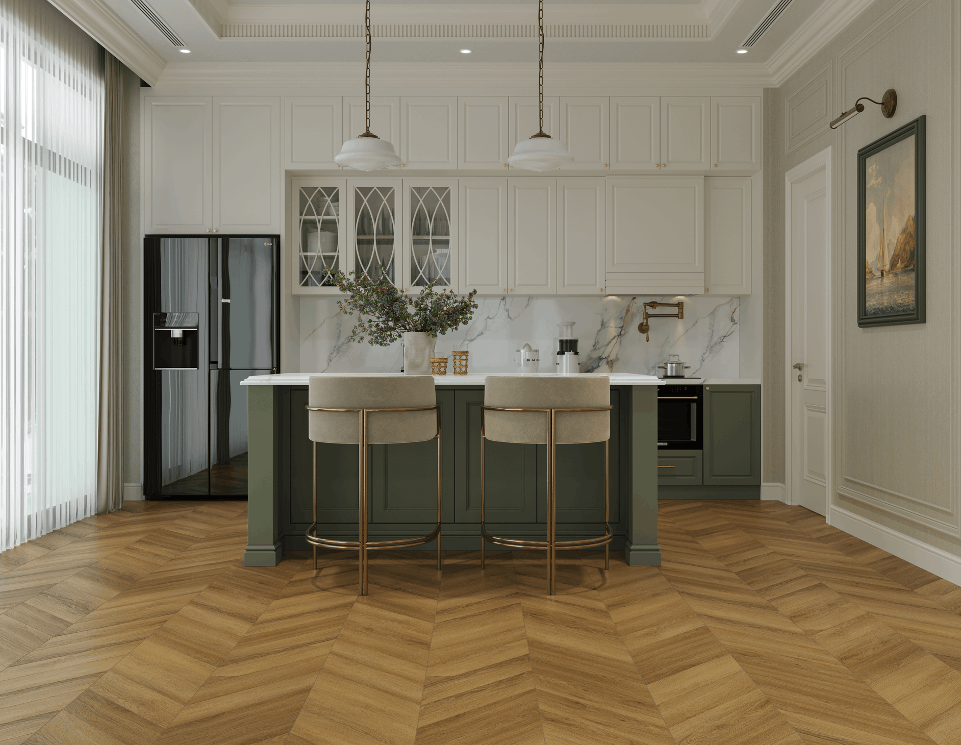 SPC Ламинат Tulesna Art Chevron FRESCO 1011-9