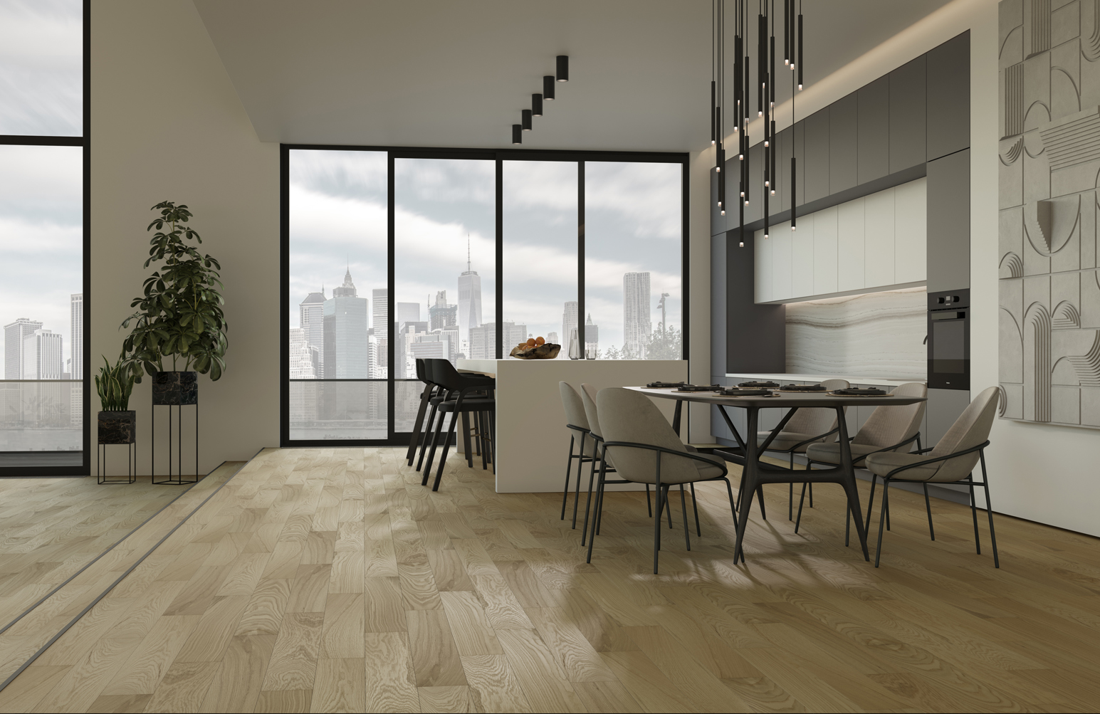Кварцевый паркет Quartz Parquet Классик 7/1,2 мм Дуб Тоскана 407