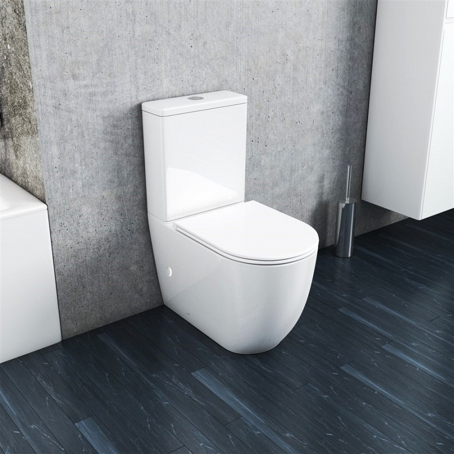 Унитаз-компакт безободковый Creto Logan L5 1005-001-L6CW с крышкой-сиденьем микролифт, белый