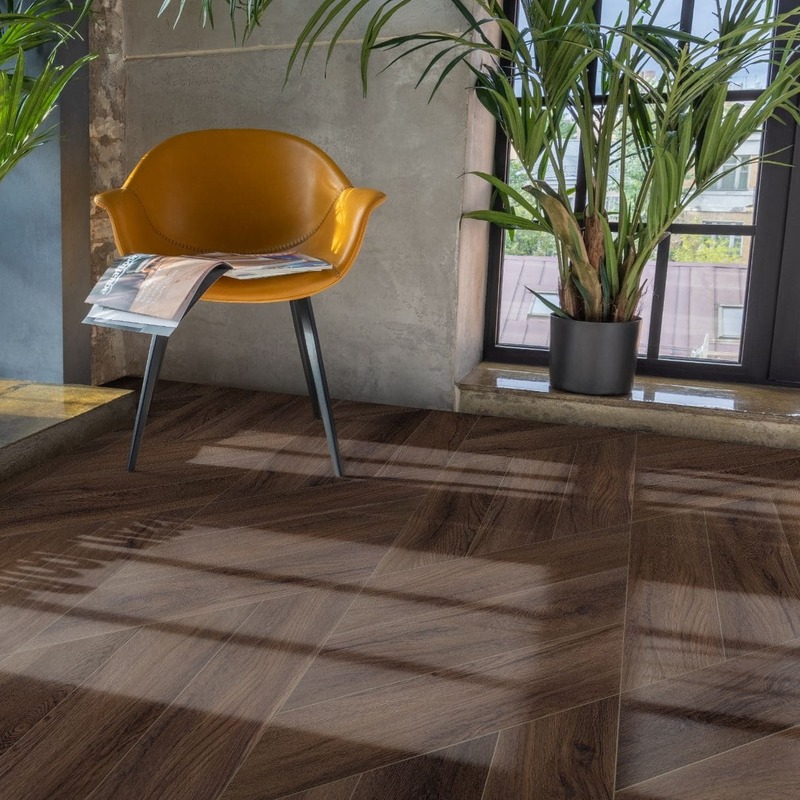 Кварц виниловый ламинат Aquafloor Parquet Glue Chevron AF2559PGCh