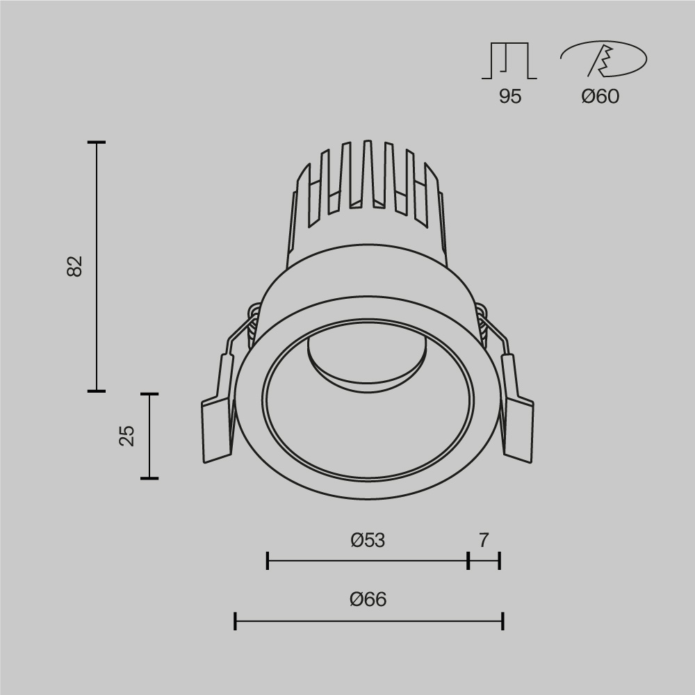 Встраиваемый светильник Technical DL123-10W-2.7K-W