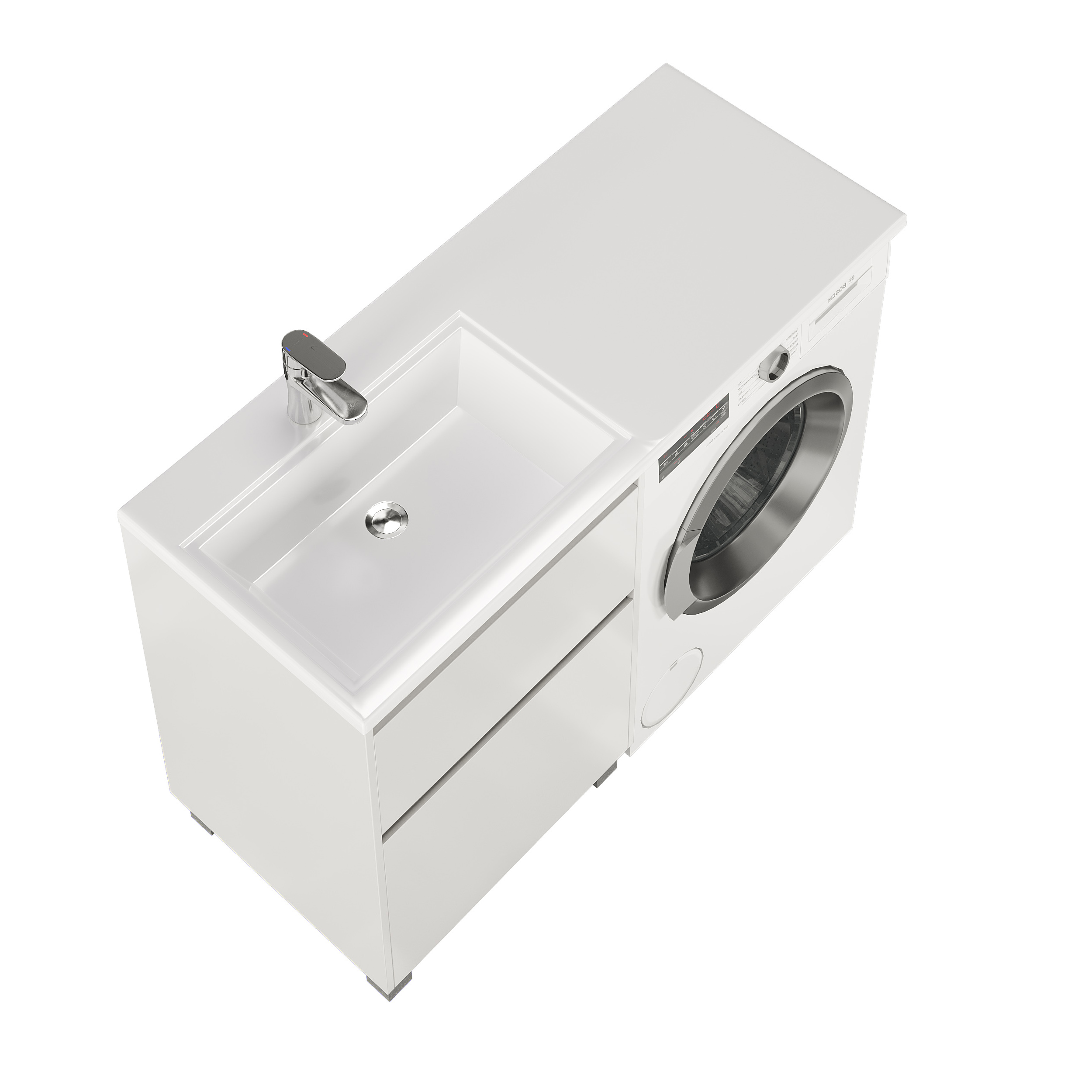 Тумба с раковиной напольная Creto Cafor White 120 левосторонняя