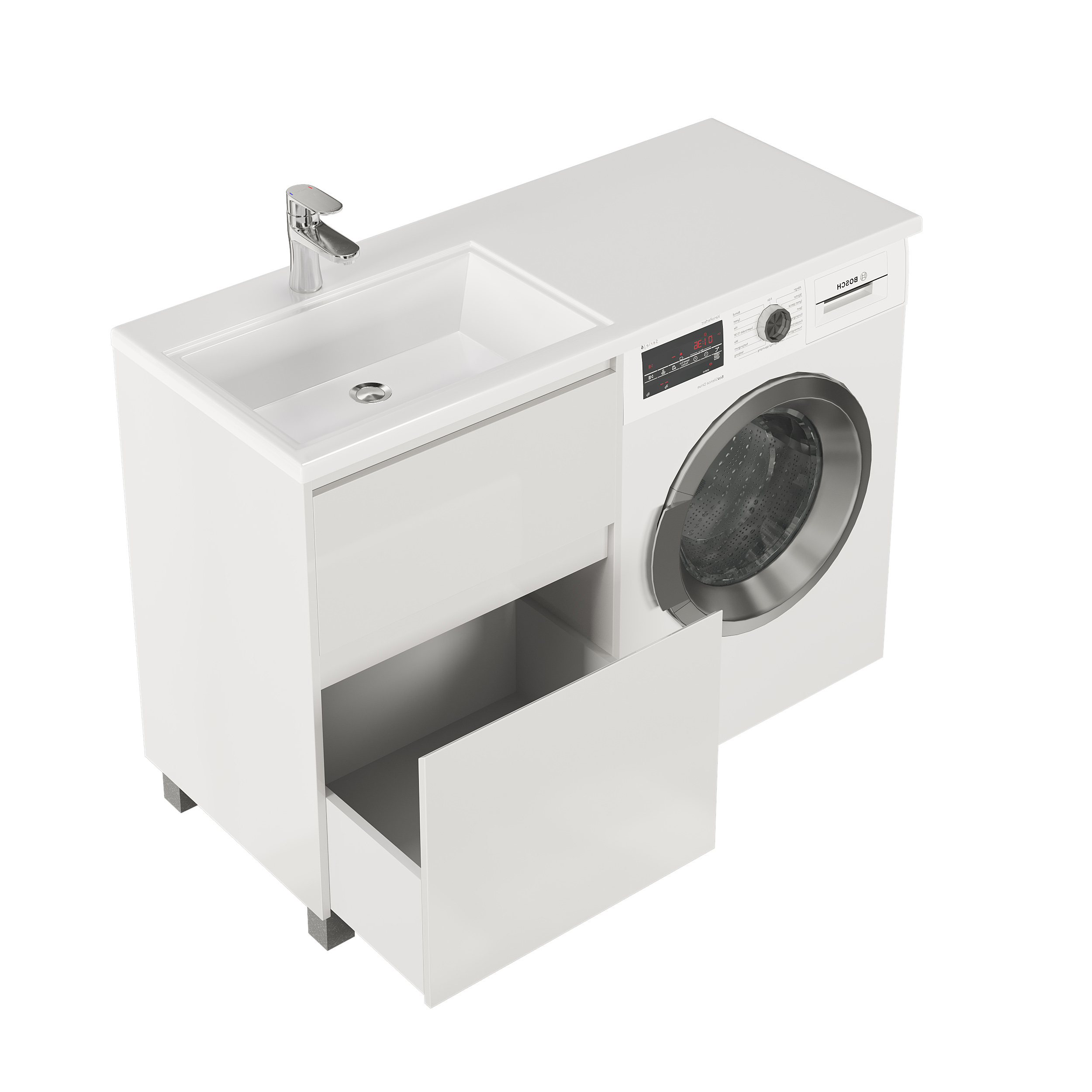 Тумба с раковиной напольная Creto Cafor White 120 левосторонняя