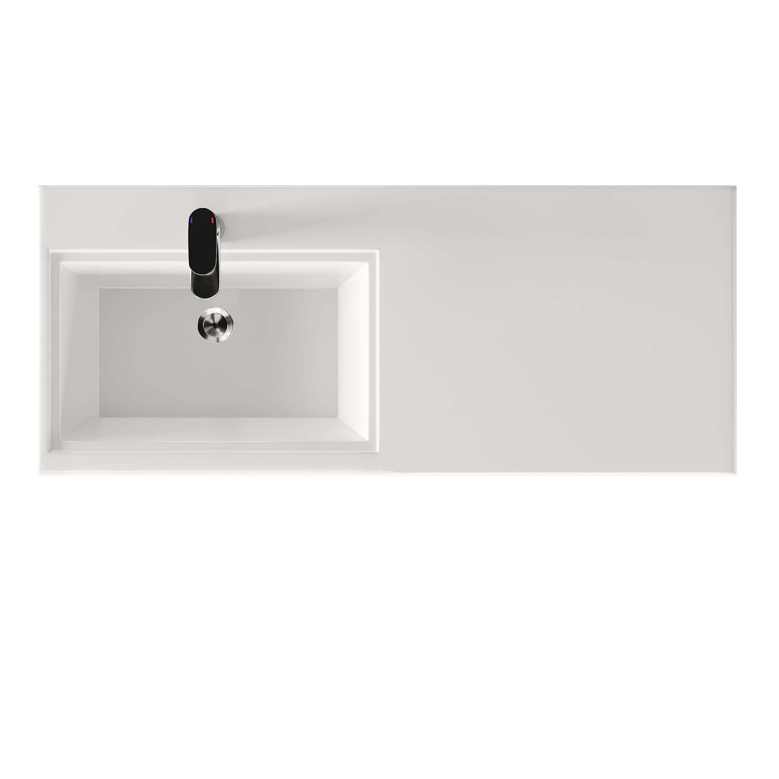 Тумба с раковиной напольная Creto Cafor White 120 левосторонняя