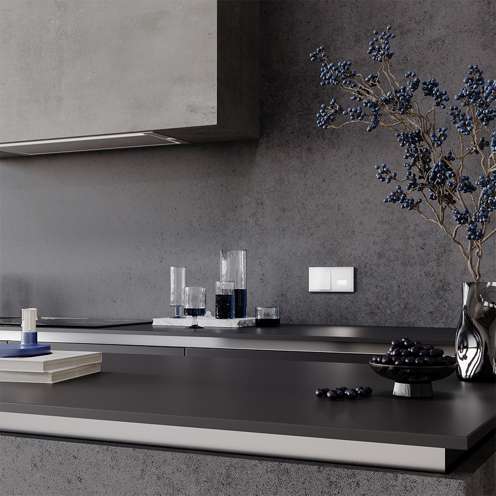 Рамка пластиковая VOLTUM S70 на 2 поста, (белый глянцевый)