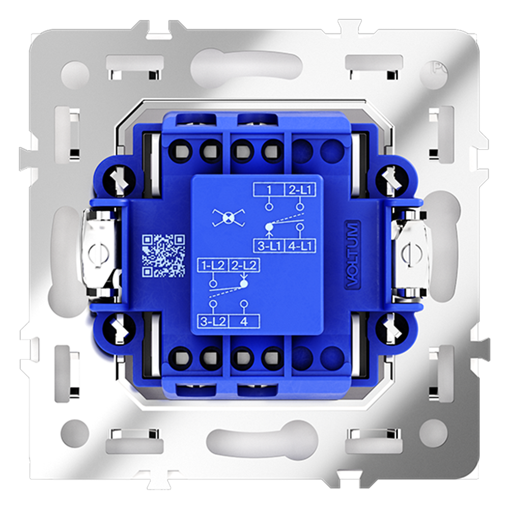 Перекрестный переключатель встраиваемый VOLTUM S70 одноклавишный 10А, (кашемир)