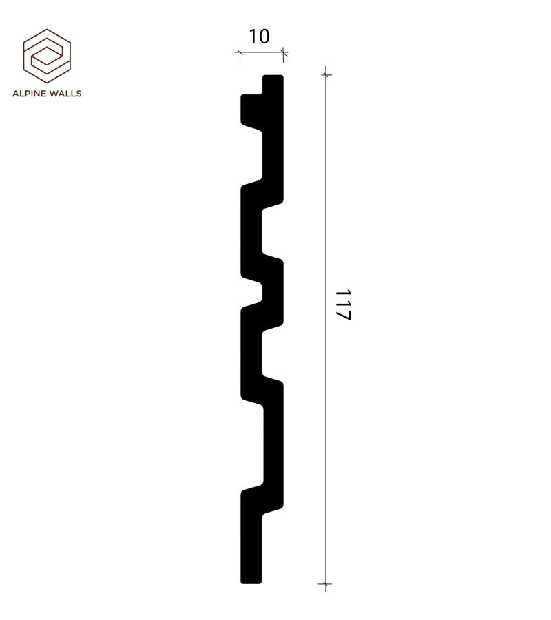 Стеновые Панели Alpine Walls LineArt ECO4741W Белый