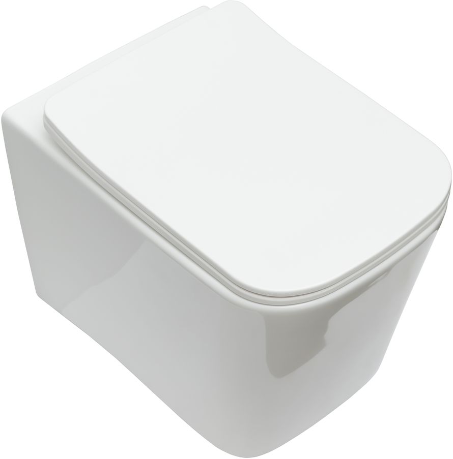 Унитаз подвесной безободковый Creto Logan L4 1004-001-L2W с крышкой-сиденьем микролифт, белый