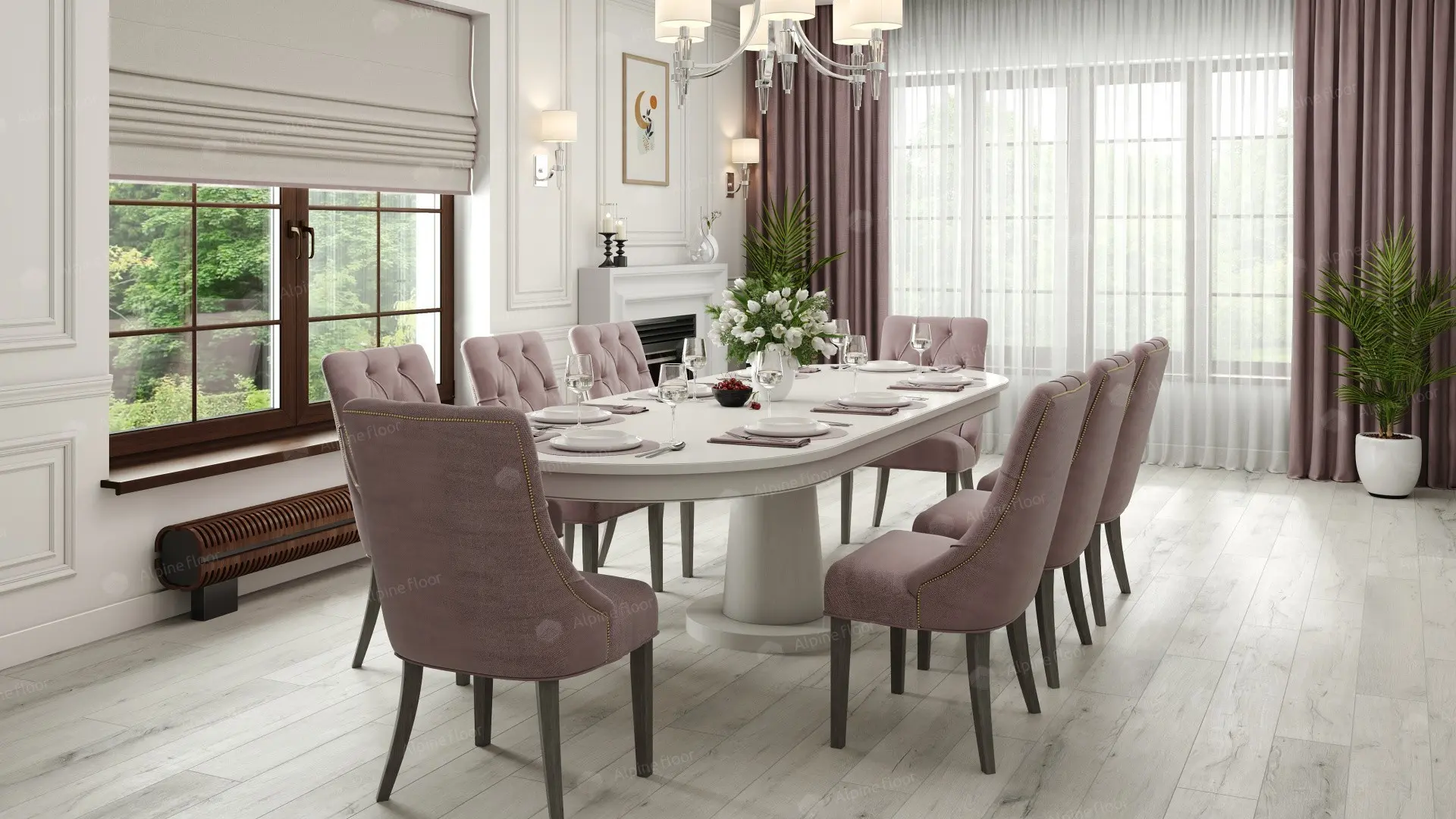 SPC Ламинат Alpine Floor ABA Premium XL ЕСО 7-17 Дуб Слоновая кость 4V 43кл