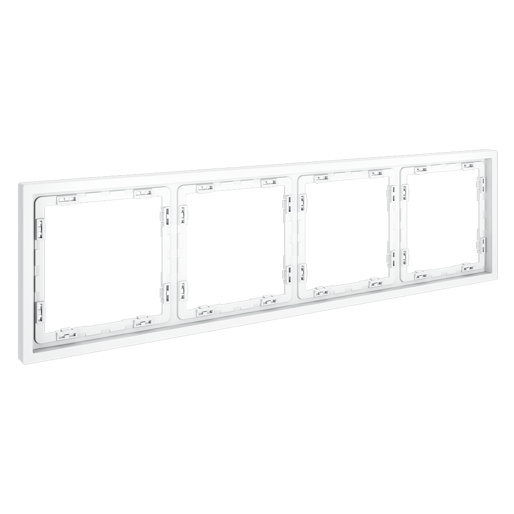 Рамка пластиковая VOLTUM S70 на 4 поста, (белый матовый)