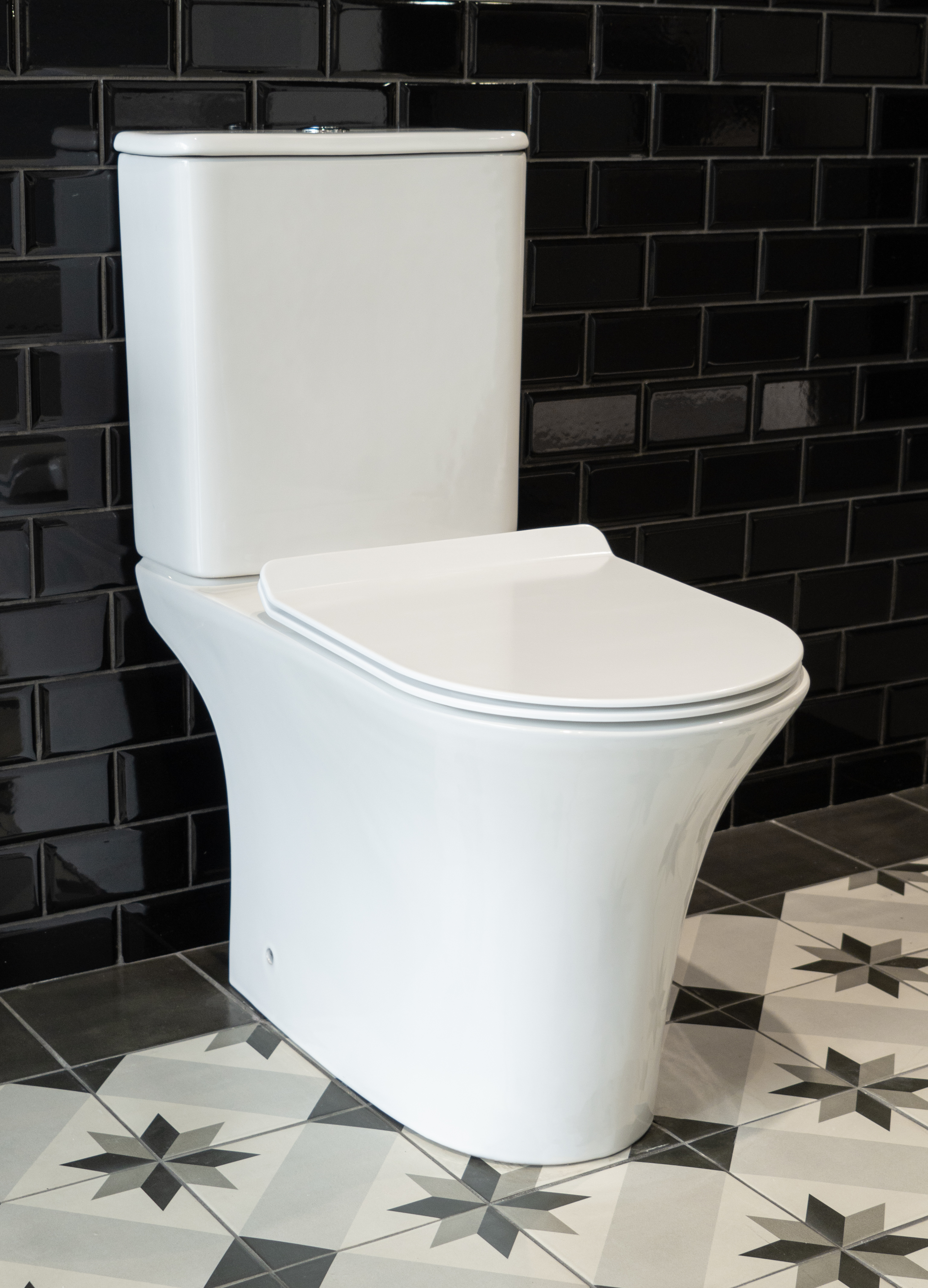 Унитаз-компакт безободковый Creto Cer C3 1003-002Cer-C3W с быстросъёмной крышкой-сиденьем микролифт Slim