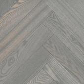 Английская елка Wood Bee Herringbone Ясень Фог браш матовый Fog, UV-лак gloss 5-9% (правая)