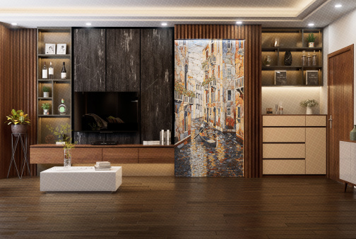 Керамогранит Декоративное панно MDetails Rowboat City (набор из 4шт. 60x120) 120x240
