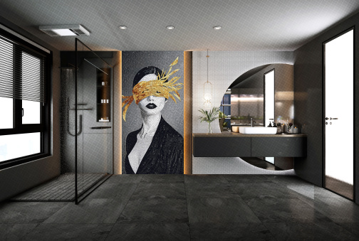 Керамогранит Декоративное панно MDetails Model Face (набор из 4шт. 60x120) 120x240