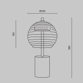 Настольный светильник Maytoni P060TL-L12BK