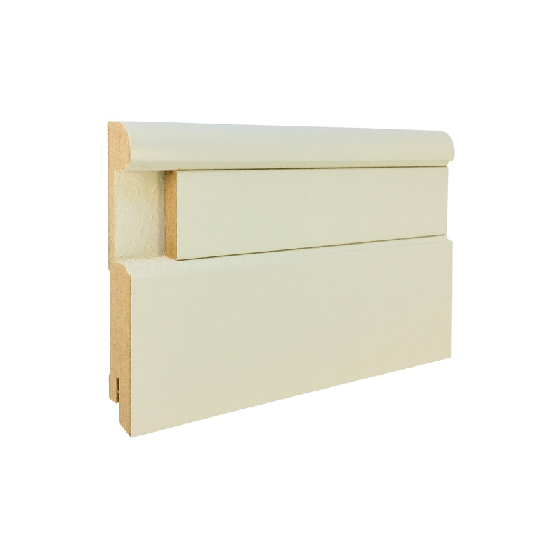 Напольный плинтус CROWNWOOD МДФ R9-VR3V RAL + вставка гладкая 8х30 RAL