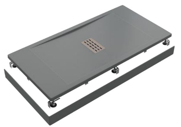 Душевой поддон Creto Etna 100x70 прямоугольный, серый