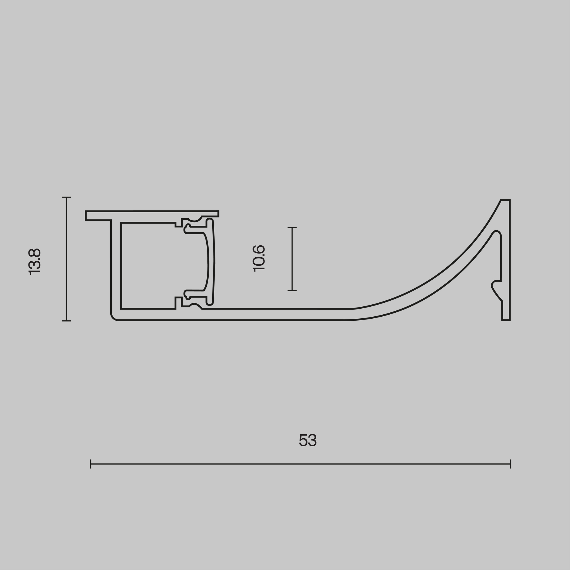 Профиль Led Strip ALM-5314-S-2M