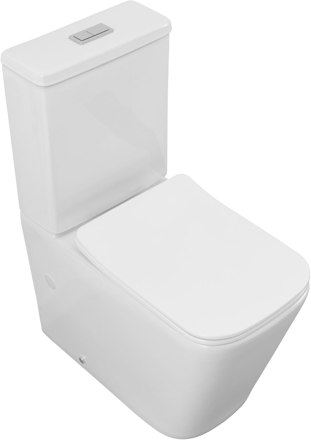 Чаша напольного унитаза безободковая Creto Logan L4 1004-001-L2СW с крышкой-сиденьем микролифт, белая