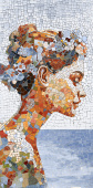 Керамогранит Декоративное панно MDetails Ancient Gaze (набор из 4шт. 60x120) 120x240