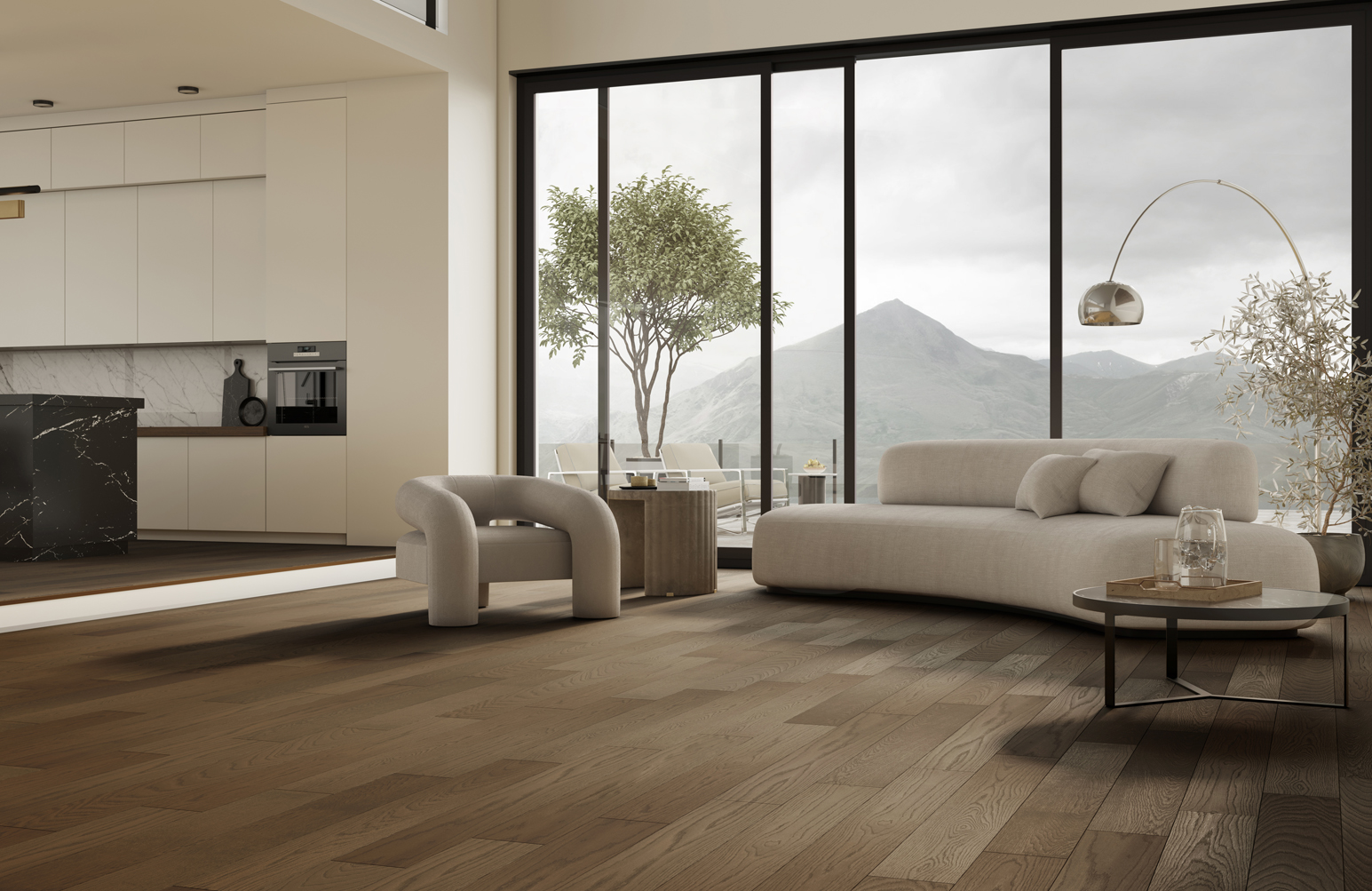 Кварцевый паркет Quartz Parquet Классик 7/1,2 мм Дуб Брауни 413