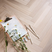 Coswick Английская ёлка 3-х слойная T&G шип-паз (90°) Акварельный белый 1151-1842-10