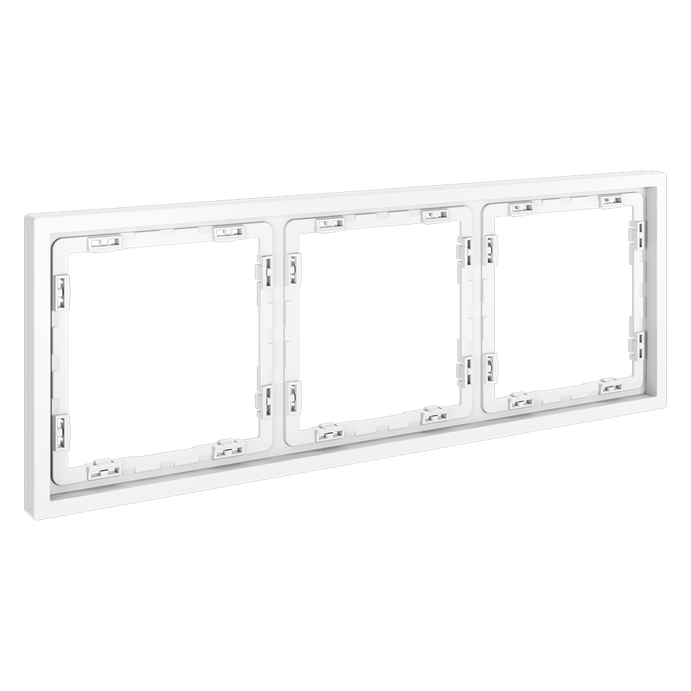 Рамка пластиковая VOLTUM S70 на 3 поста, (белый матовый)