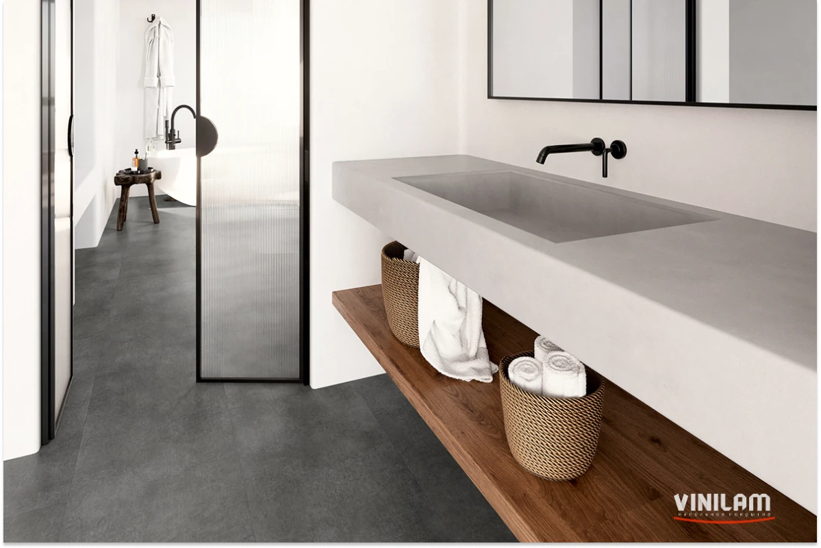 ПВХ плитка VINILAM  Allure Stone Glue 88804 Графит Glue