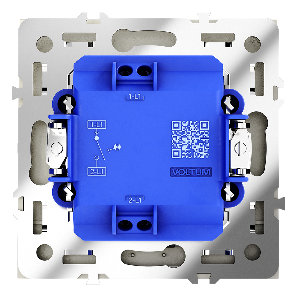 Выключатель встраиваемый VOLTUM S70 одноклавишный с подсветкой 10А, (шелк)