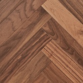 Английская елка  Wood Bee Herringbone Американский Орех Селект гладкий глянец Select, UV-лак gloss 30±5% 