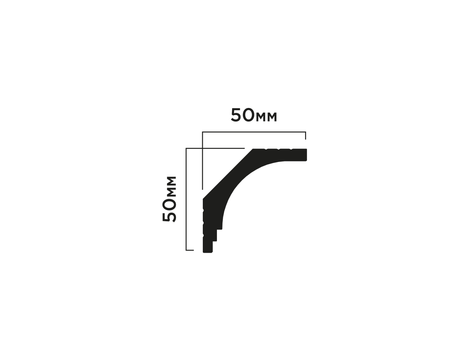 Карниз HIWOOD A70 50 × 50 × 2000 мм