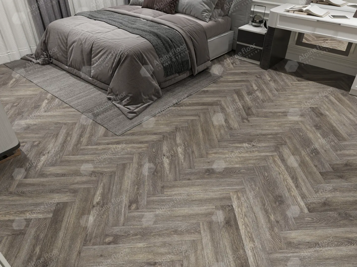 SPC Ламинат Alpine Floor SPC Light Parquet ЕСО 13-8AB Венге Грей 4V 43кл