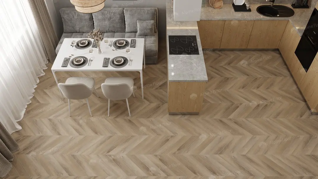 ПВХ-плитка Alpine Floor Chevron Alpine LVT ECO 20-6 Дуб Синистра