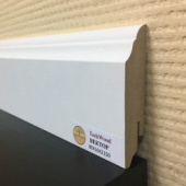 Плинтус МДФ ламинированный TeckWood белый Вектор матовый 2000×80×16