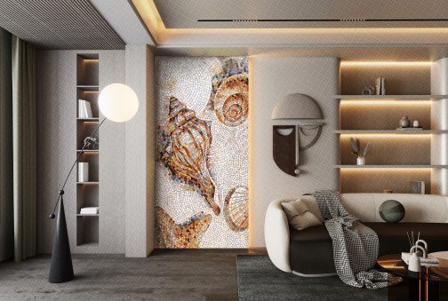 Керамогранит Декоративное панно MDetails Seashell (набор из 4шт. 60x120) 120x240
