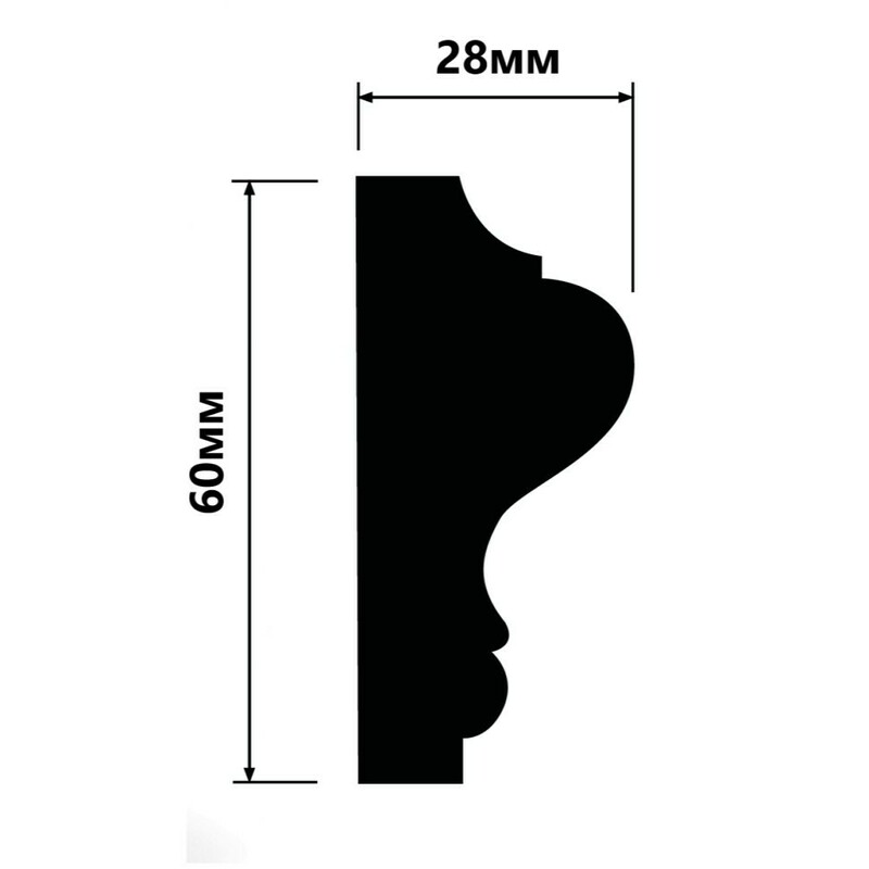 Молдинг HIWOOD LD60/ 60 х 28 х 2000