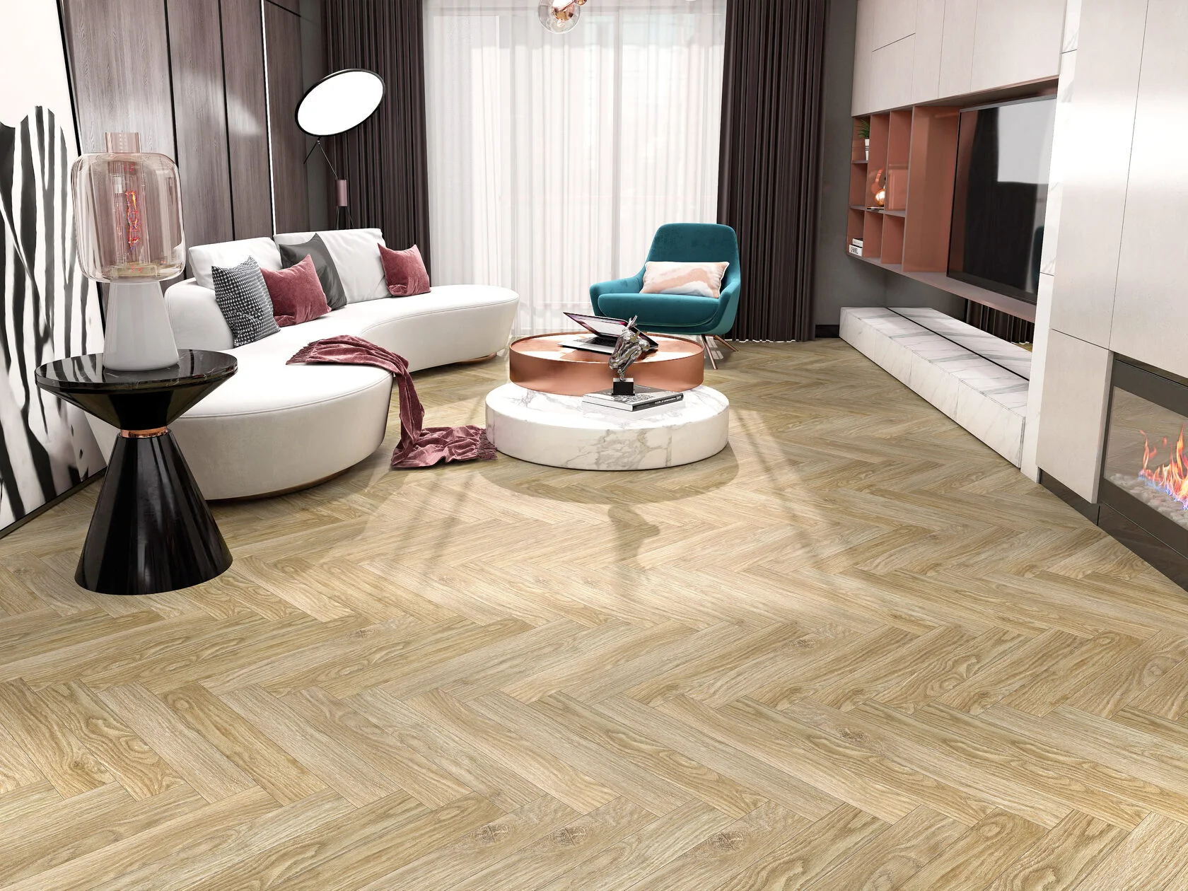 Ламинат Skalla Wood HERRINGBONE Дуб Винье (Oak Vigne) HR1021