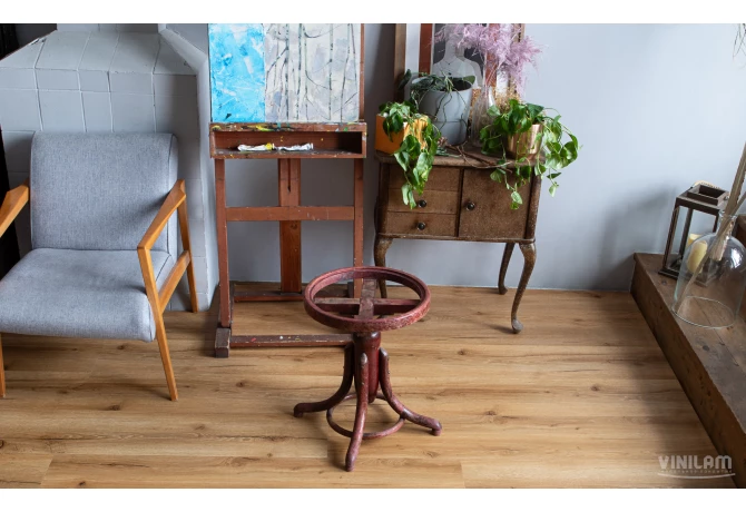 Spc ламинат VINILAM Cork Premium 33100 Дуб Мадрид