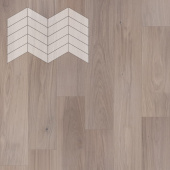 Паркет Елка Французская Lab Arte Chevron Дуб Натур Чегет белый лак 400/337х110х14/3/60°