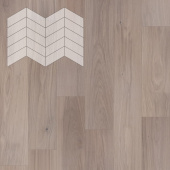 Паркет Елка Французская Lab Arte Chevron Дуб Натур Чегет белый лак 400/328х125х14/3/60°