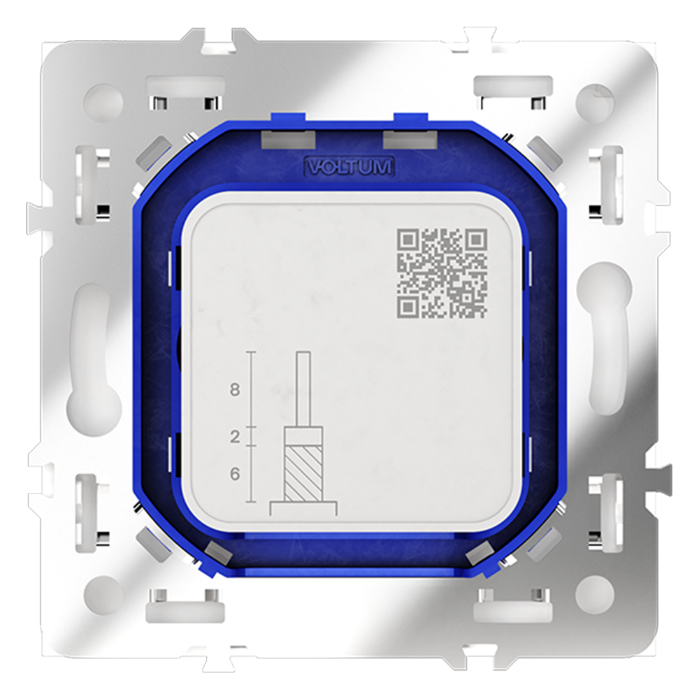 Розетка телевизионная встраиваемая VOLTUM S70 оконечная TV+SAT, (белый глянцевый)