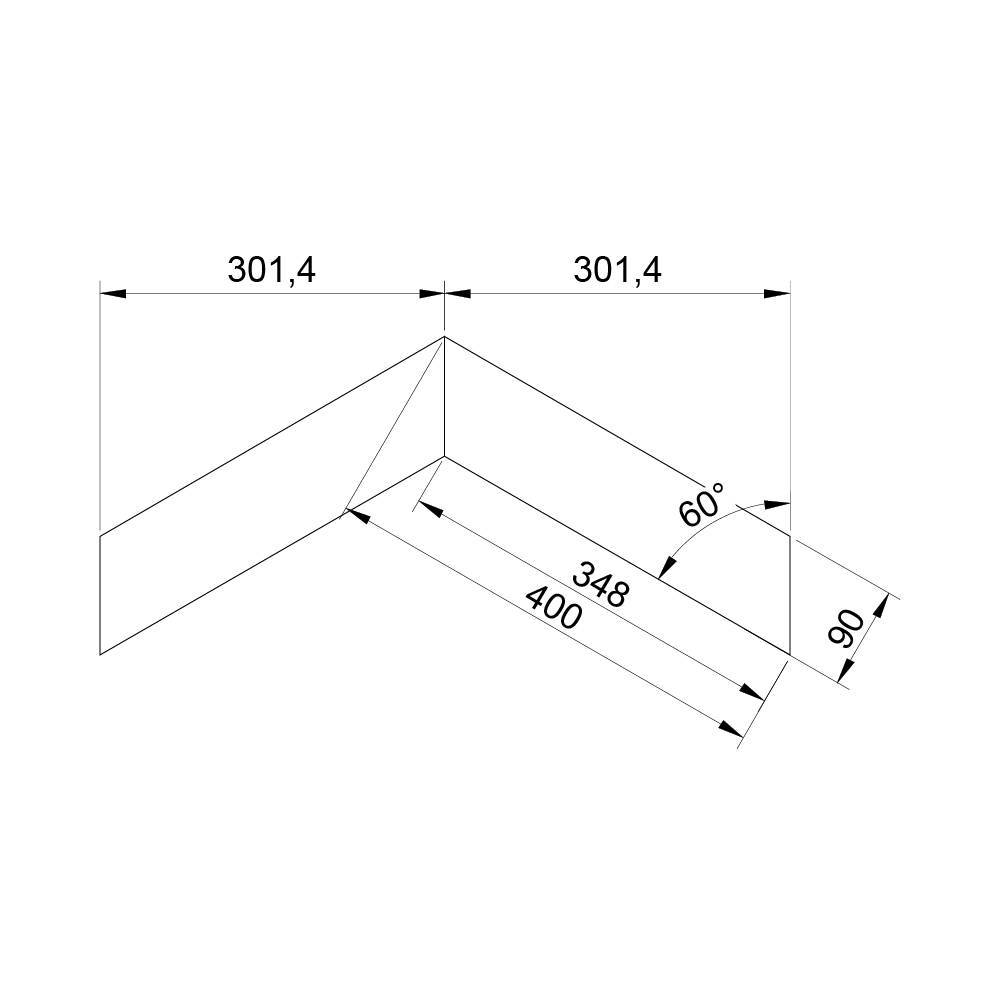 Паркет Елка Французская Lab Arte Chevron Дуб Селект 1015 лак 400/348х90х14/3/60°