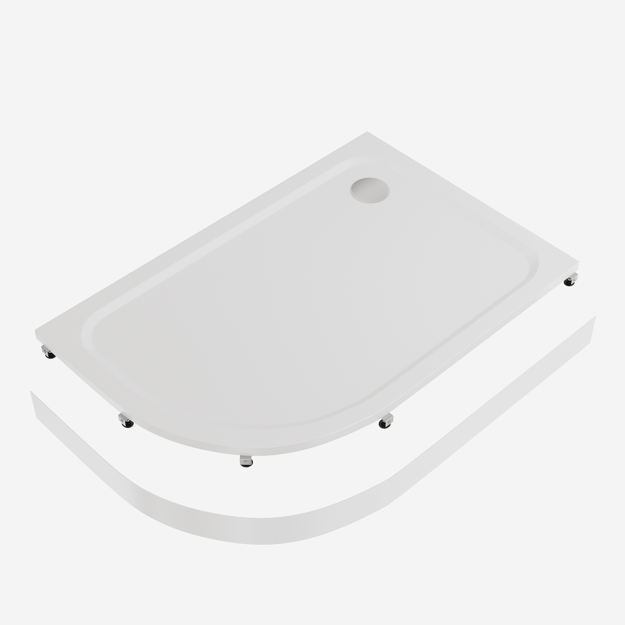 Экран акриловый Creto Roma 120х80 Л/П для поддона 8-1009