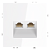 Розетка компьютерная встраиваемая VOLTUM S70 двойная RJ45+RJ45 кат.6, (белый глянцевый)
