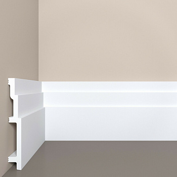 Напольный плинтус Bello Deco XPS П 13 140х20/ Белый
