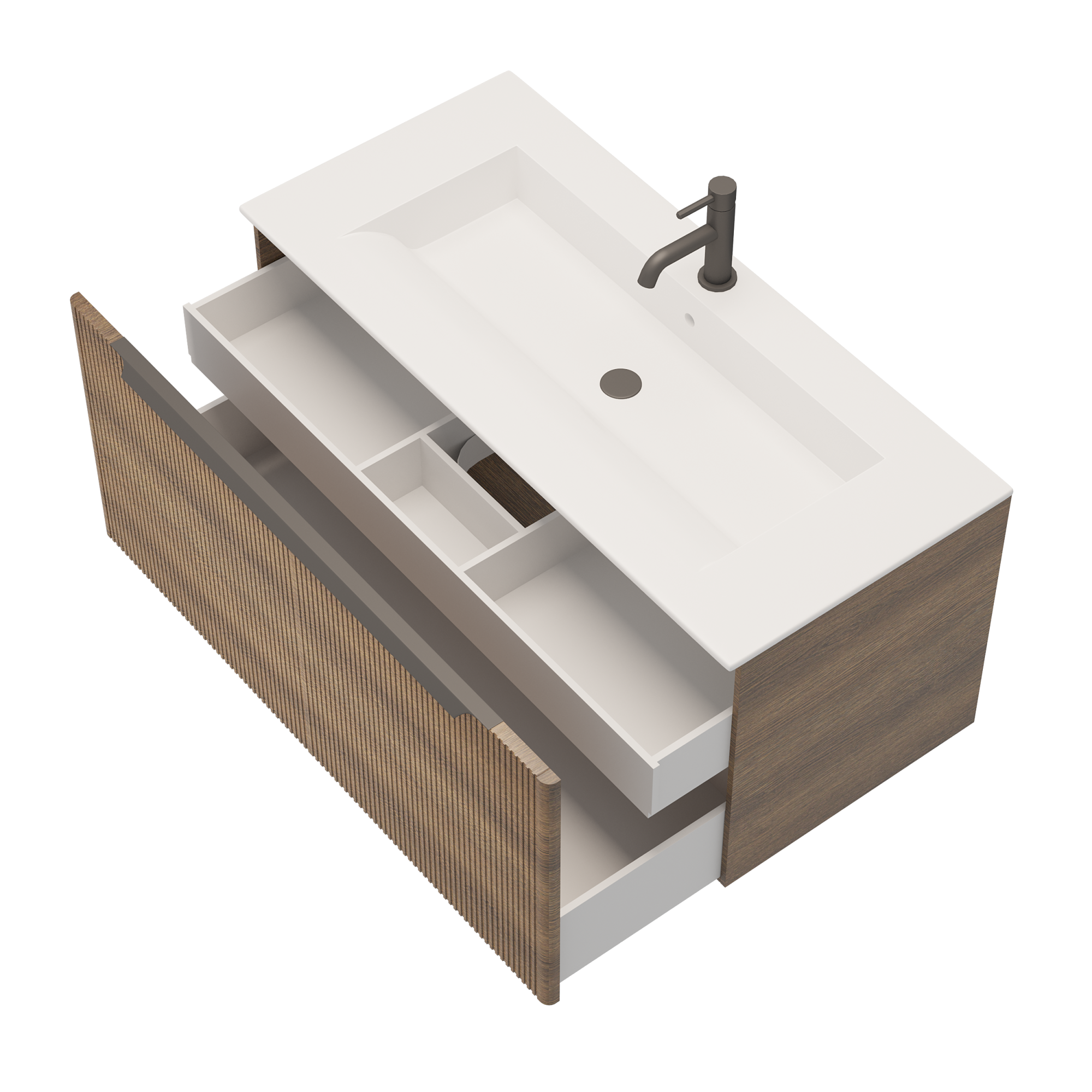 Тумба под раковину Creto Luna Wood 100 см 17-WD100